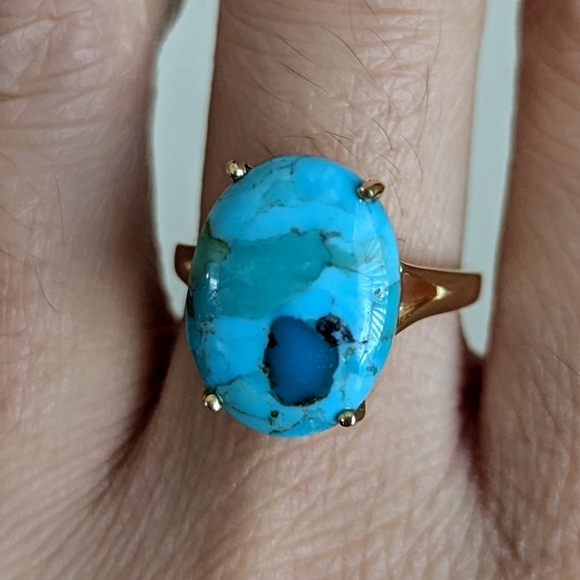 NWT Natural Mohave Turquoise ring size US 7 - Picture 2 of 14